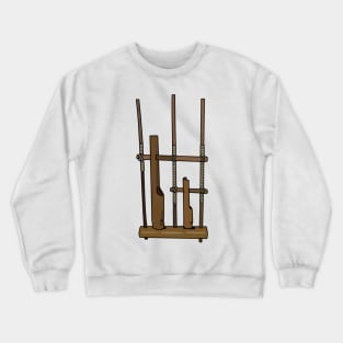 Angklung cartoon illustration Crewneck Sweatshirt